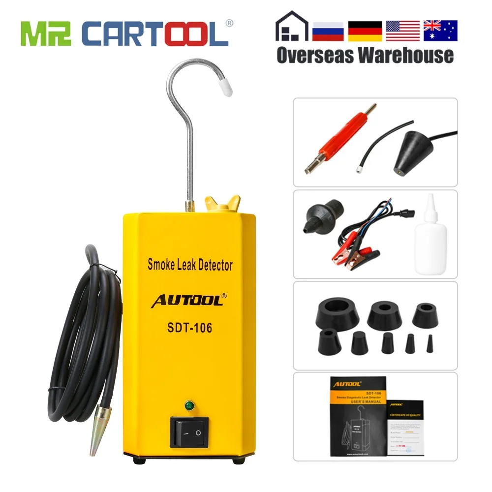 

AUTOOL SDT-202 Universal Car Smoke Leak Detector Evap Vacuum Smoke Diagnostic Tester Leak Locator Gas Analyzers For Automotive