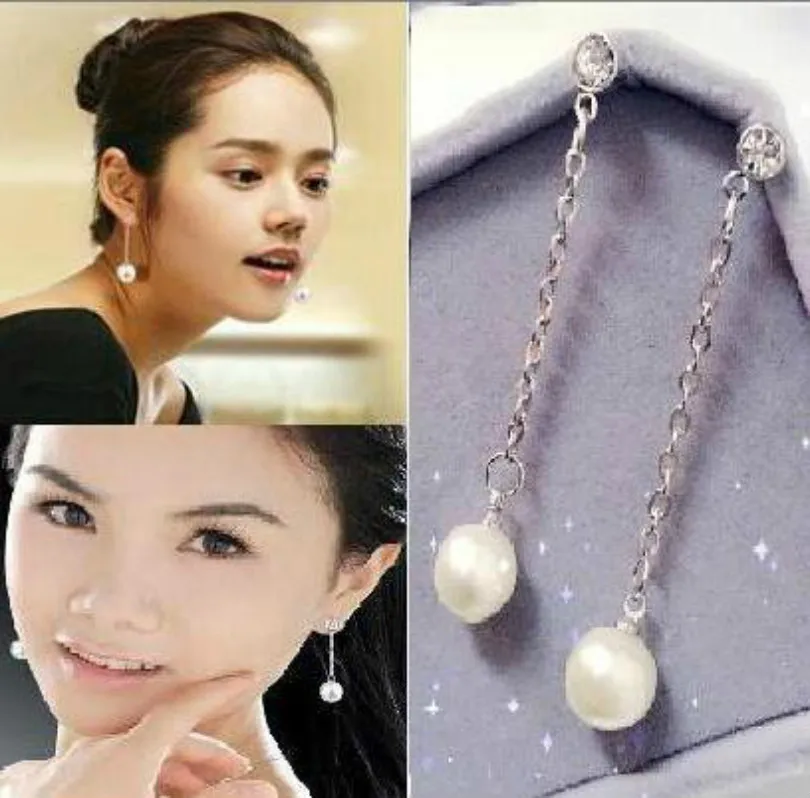 Japan And South Korea Jewelry Accessories Long Earrings Flash Drill