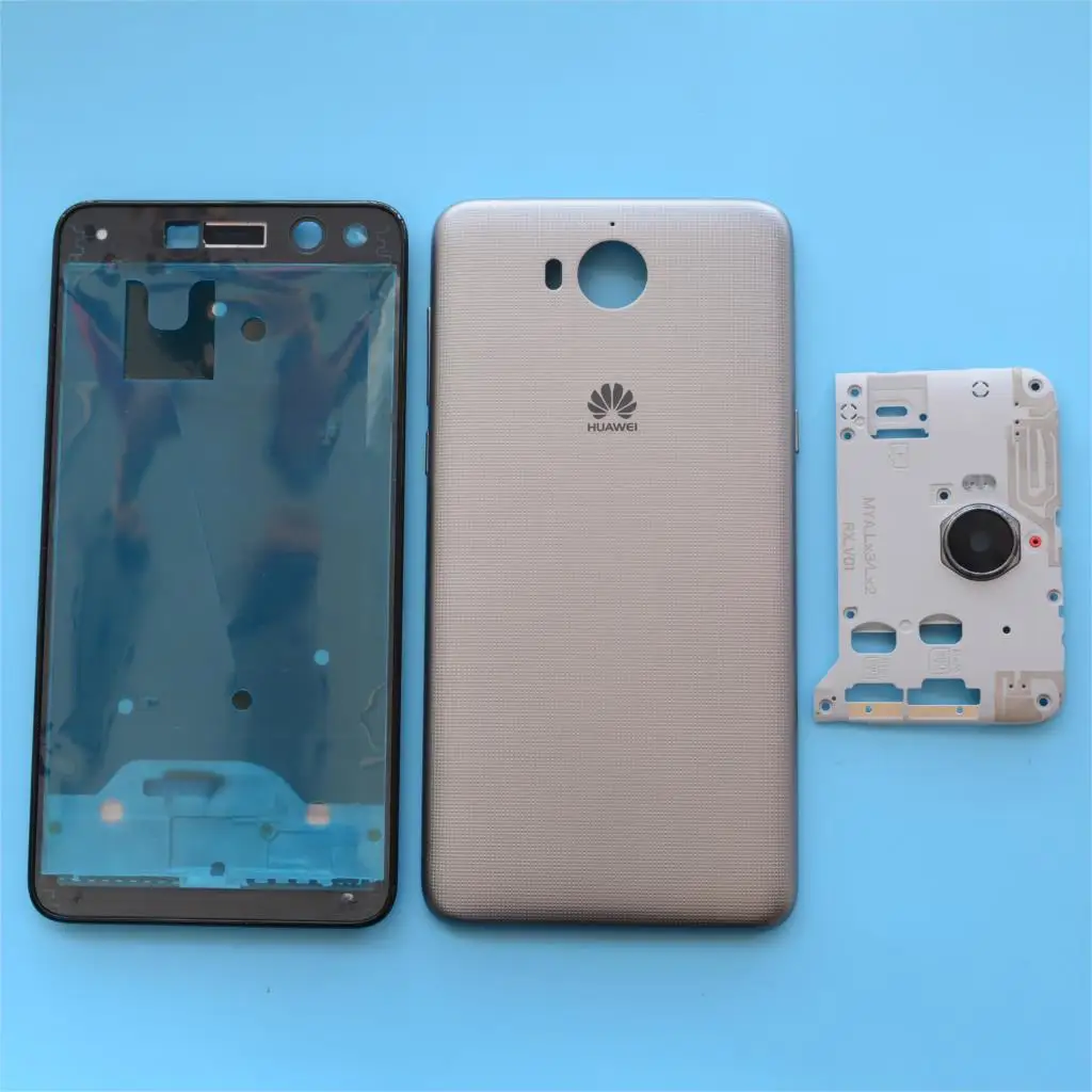 

front lcd screen middle bezel Battery Door Back Cover Housing Case for Huawei Y6 2017