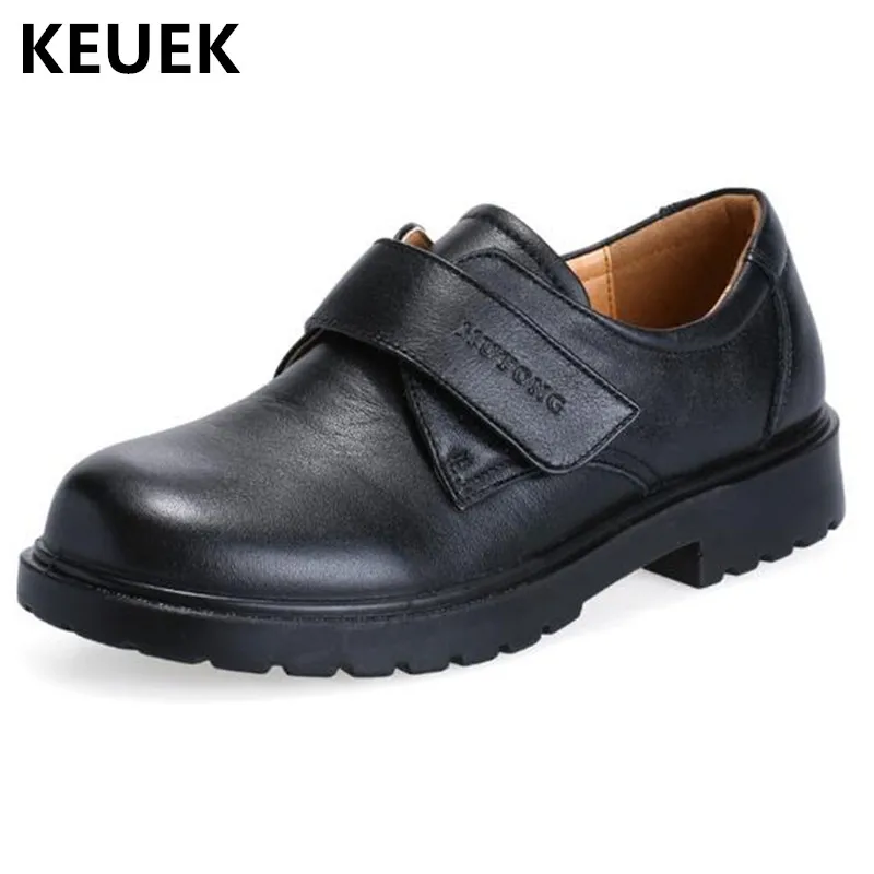 

New Spring School Shoes Children Genuine Leather Dress Performance Rubber heeled Student Baby Toddler Breathable Shoes Kids 041