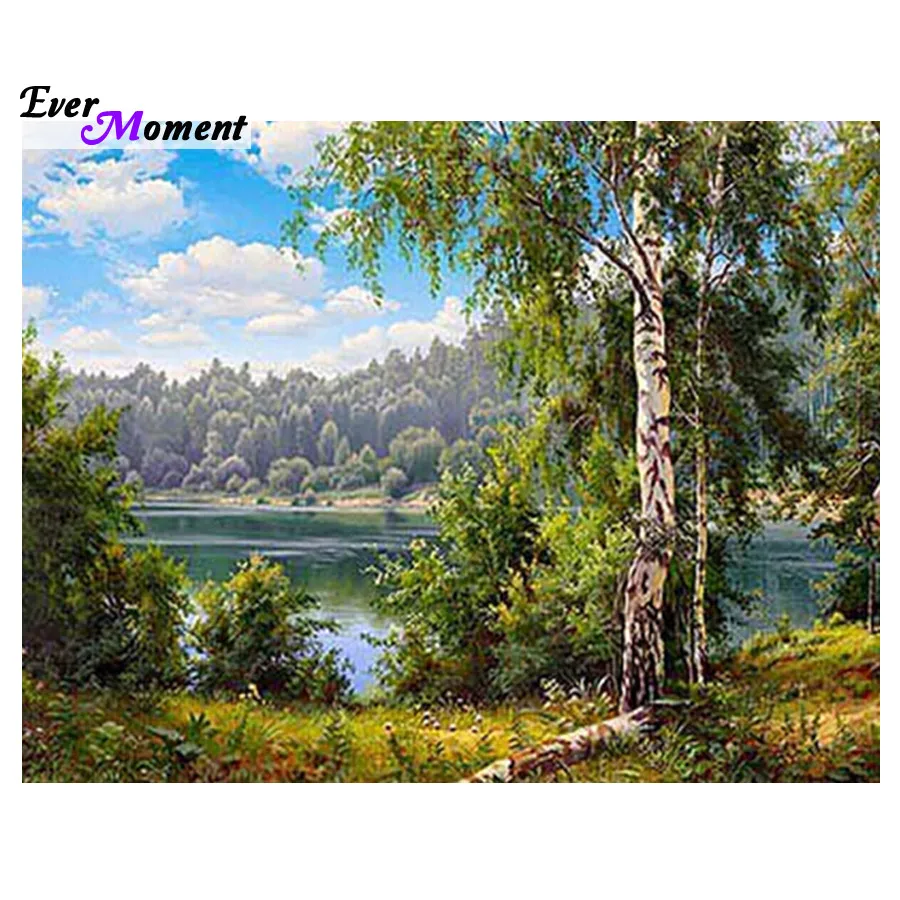 Woods 40X30 full diamond embroidery Diamond mosaic magic cross stitch crystal sets home decorative ASF386 | Дом и сад