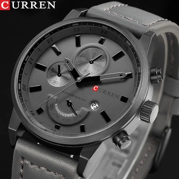 

2019 CURREN Watches Men Fashion Mens Watches Top Brand Luxury Quartz Wristwatches Casual Leather Strap Military Wrist Watch Man