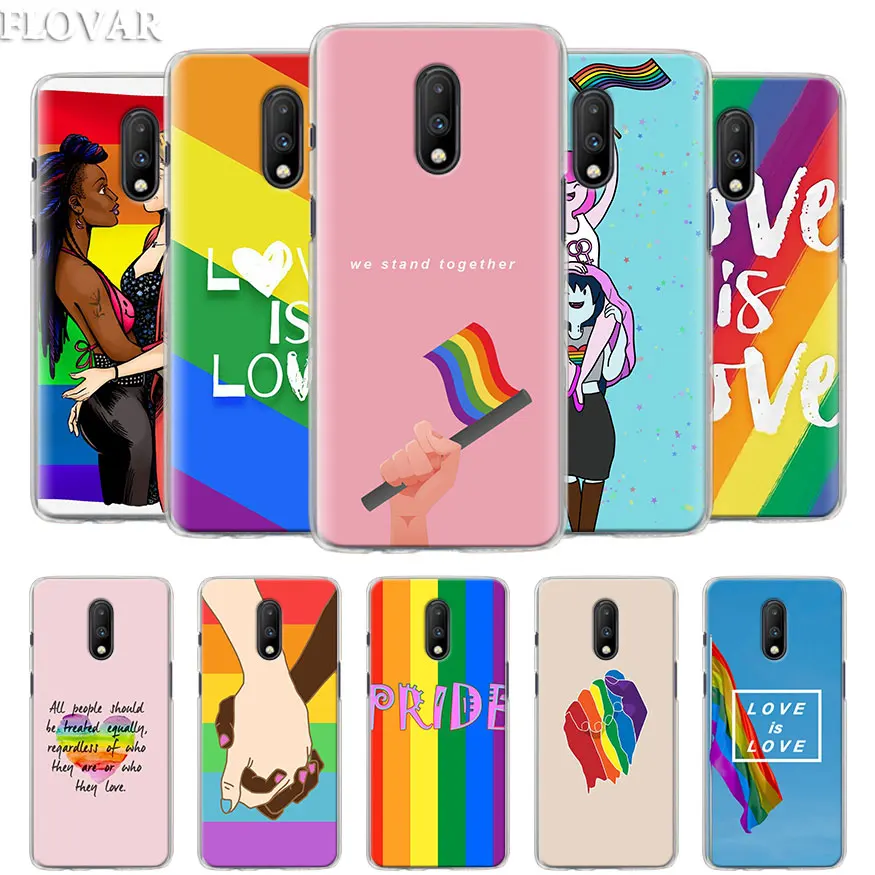 

Gay Lesbian LGBT Rainbow Pride Phone Case for Oneplus 7 7 Pro 6 5T 6T Hard Case Cover for Oneplus 7 7 Pro Case Coque