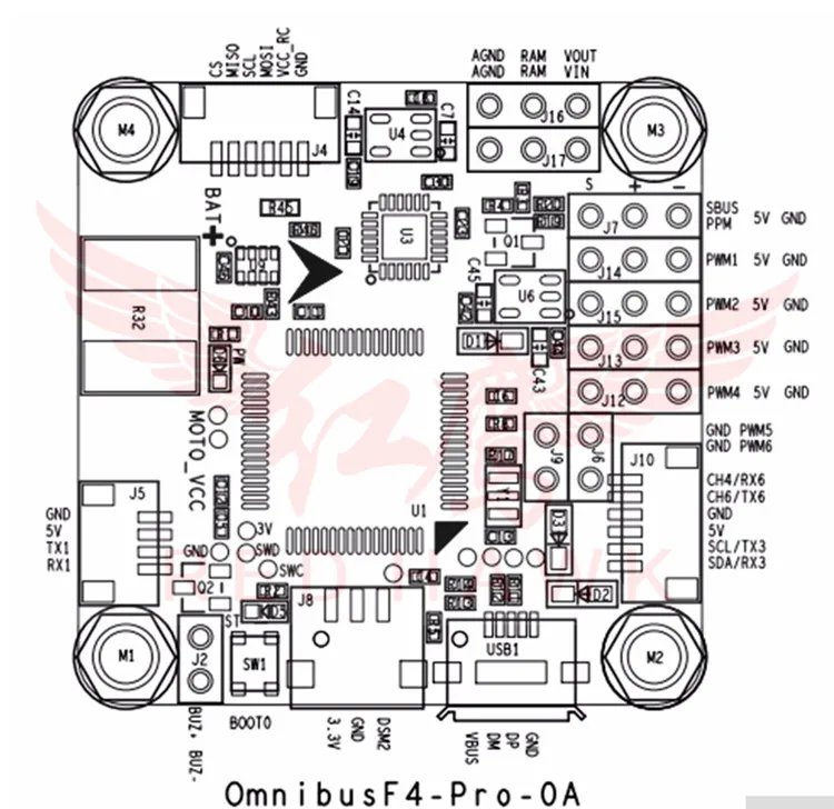 Betaflight FLIP 32 F4 OMNIBUS V2 PRO Flight Controller Board ...