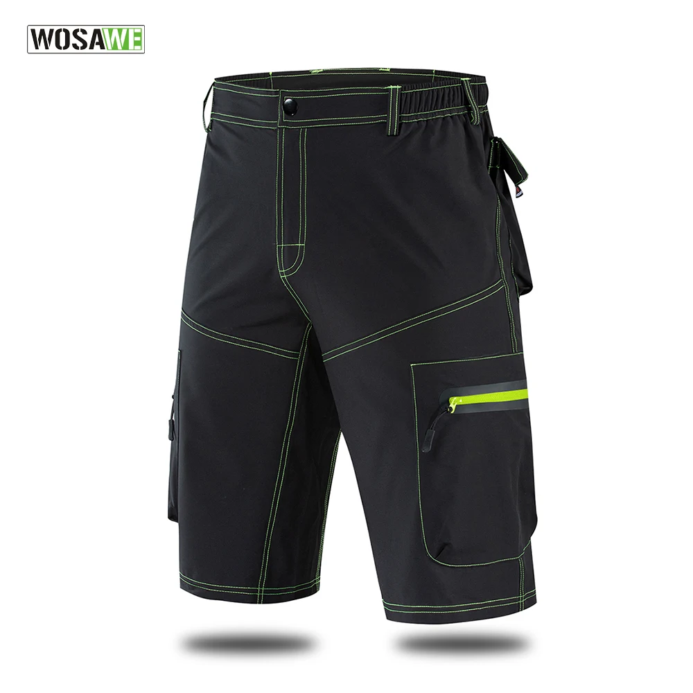 

WOSAWE Men's MTB Shorts Mountain Downhill Bike Shorts Loose Fit Outdoor Sports Running Bicycle bermuda ciclismo Cycling Shorts