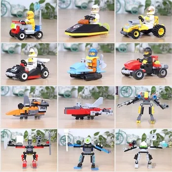 

Diy assembling educational building block creative assemblage mini inserted model building kits small toy car styling game boy