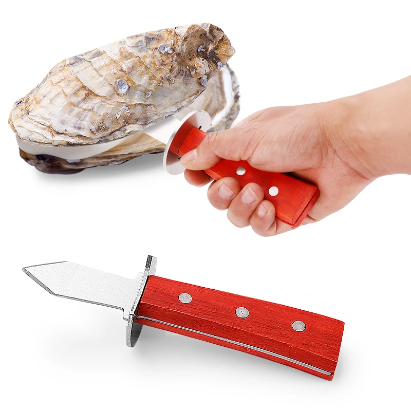 

Sharp Stainless Steel Oyster Knife Protect hands Oyster Shucker Shell Seafood Opener Tool Kitchen cutter gadgets 2 Styles