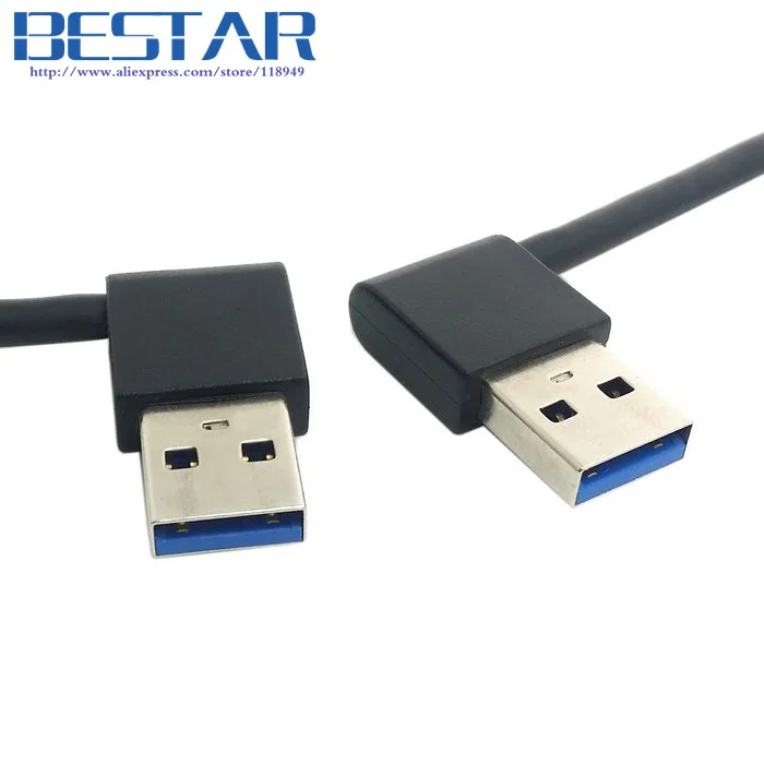 Удлинительный Кабель USB 3 0 Type A Male 90 градусов левый и правый угловой прямое