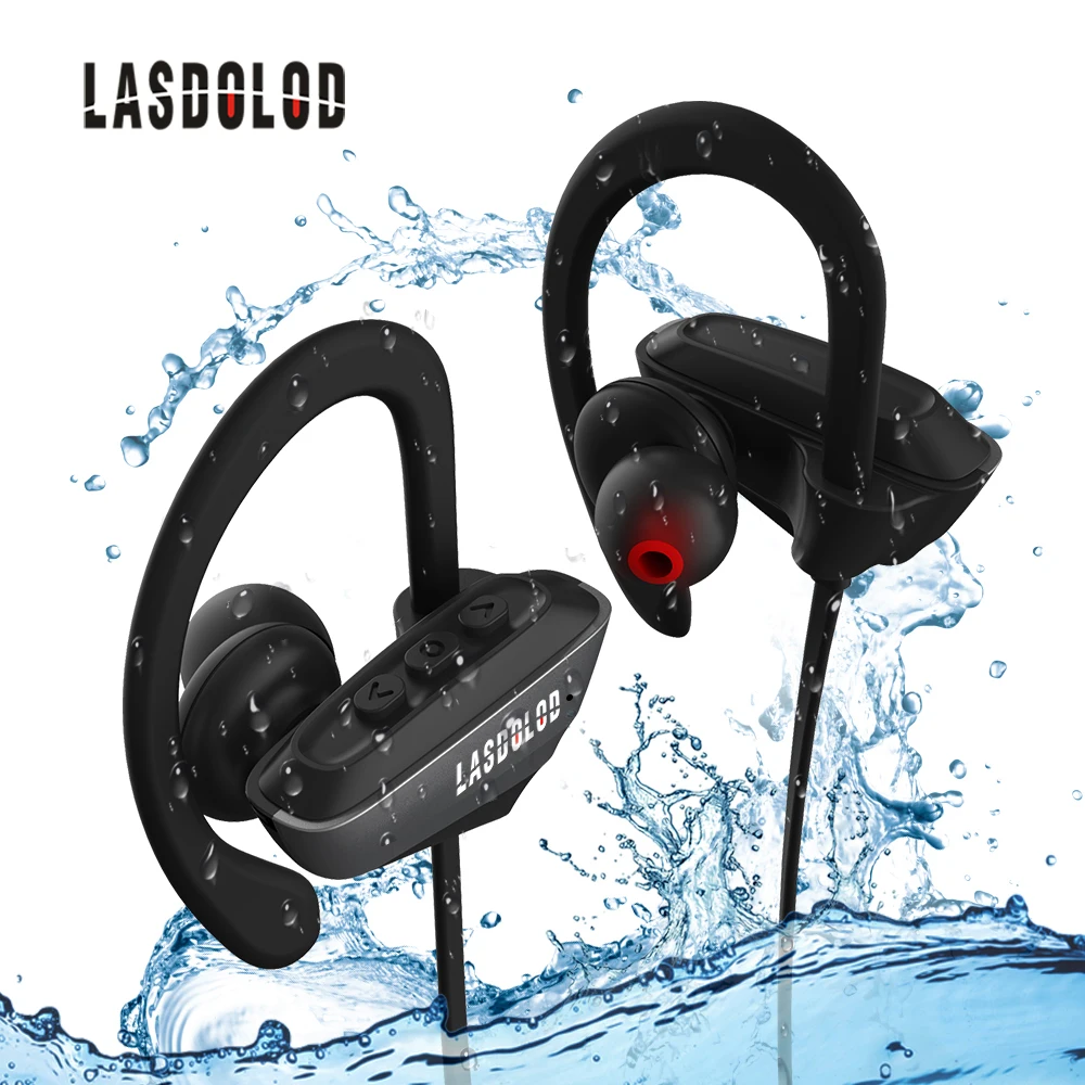 

Lasdolod bluetooth wireless headphones IP65 waterproof sport headphone bluetooth earphone with mic for mobile iPhone xiaomi