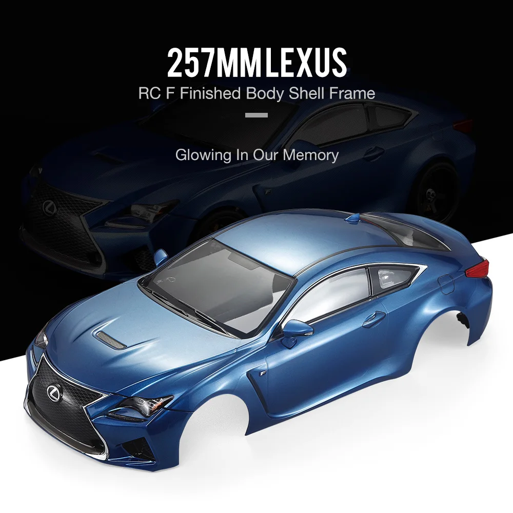 48648 Радиоуправляемая машина 257 мм для LEXUS RC F готовая Рама корпуса 1/10 электрическая туристическая радиоуправляемая Гоночная машина diy запчасти