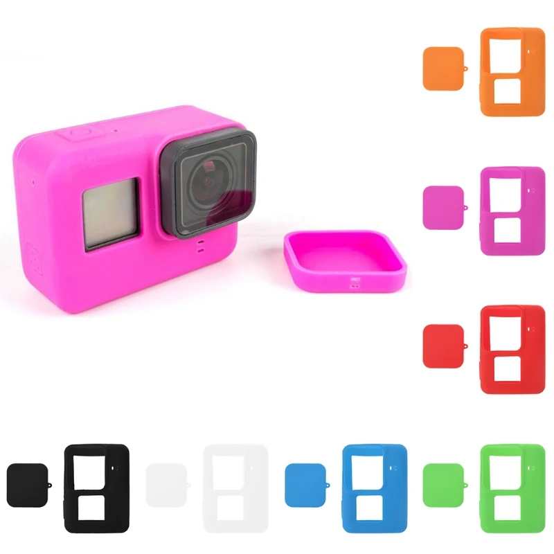 Lens Accessory Camera Accessory Silicone Lens Cap for Xiaomi Yi//GoPro Hero4 // 3+ // 3 Black Color : Magenta