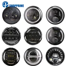 Для Лада Нива 4x4 7 ''СВЕТОДИОДНЫЕ Фары H4 Высокий Низкий Луч круглые автомобили ходовые огни фары для Jeep Wrangler JK Land Rover Defend