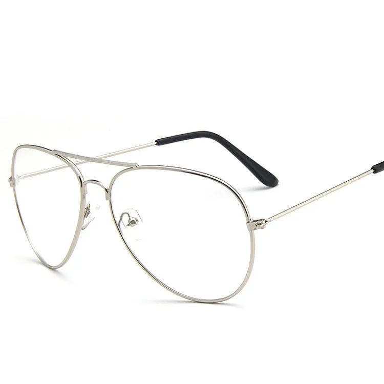 AIMISUV, ретро очки с прозрачными линзами, Женская Металлическая оправа, простые очки, очки, очки для близорукости, оптическая оправа, прозрачные линзы - Цвет оправы: ZSS0023C2