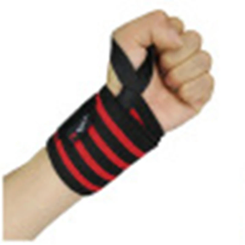 2 шт. регулируемый браслет эластичные бинты для запястья повязки для тяжелой атлетики Powerlifting дышащие нарукавные повязки 10 цветов - Цвет: Striped Red