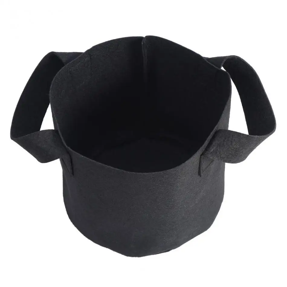 5-Pack Plant Grow Bag Vegetable Flower Aeration Planting Pot Container Black Aeration Fabric Pots Green House 1/2/3/5/7/10Gallon 5-Pack Plant Grow Bag Vegetable Flower Aeration Planting Pot Container Black Aeration Fabric Pots Green House 1/2/3/5/7/10Gallon