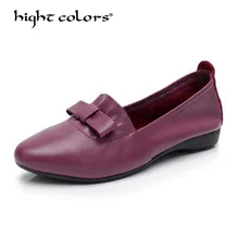 Большие размеры 35-40; модная мягкая женская обувь на плоской подошве с мягкой стелькой; лоферы из натуральной кожи с бантом; удобные лоферы; HI-168