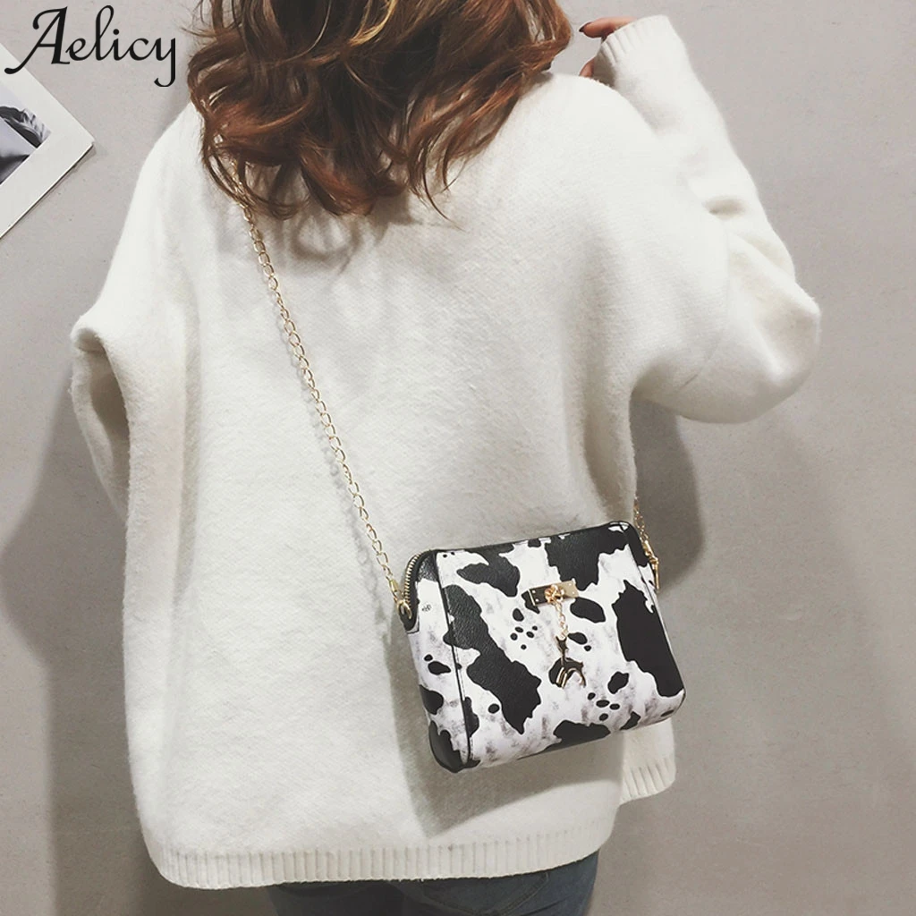 Aelicy модная сумка на плечо с леопардовым принтом и подвеской в виде олененка, женская сумка-тоут, сумка-мессенджер, сумка для телефона, квадратная монета, посылка