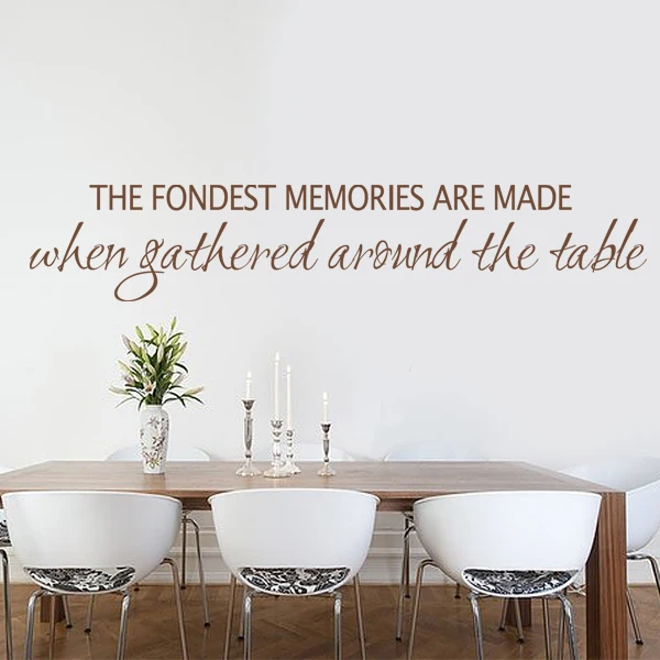 Family Vinyl Wall Decal Fondest Memories Are Made When Gathered Around
