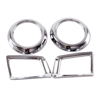 

ABS Chrome Dashboard AC Air Outlet Vents Cover Trim 4pcs For Toyota RAV4 2013 2014 2015