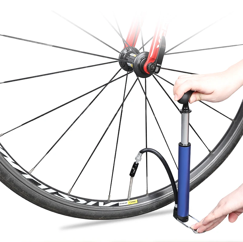 WEST BIKING Ultralight Bicycle Pump Aluminum Alloy 100PSI Schrader Presta Bike Foot Pump Bicycle Inflator Cycling Bike Pump