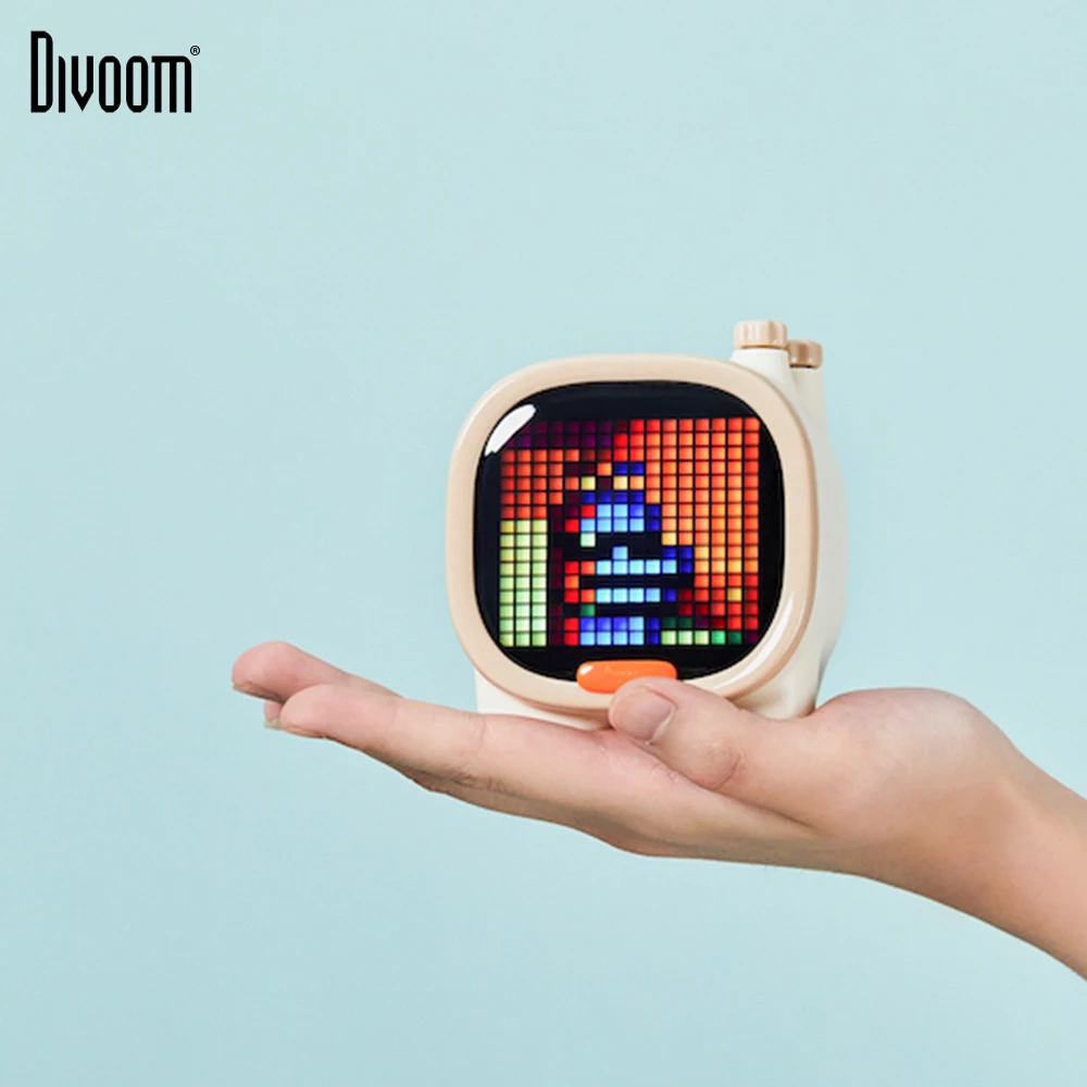 Divoom Timoo Pixel Art Elephant Bluetooth динамик мини портативный беспроводной светодиодный экран