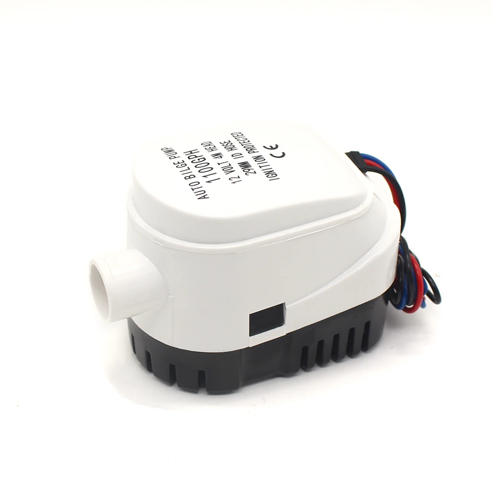 Online Bomba de agua sumergible de 12 V 24 V CC 1100GPH 12 V, bomba automática de sentina de barco con interruptor automático folat, bomba eléctrica para barco 12 24 voltios