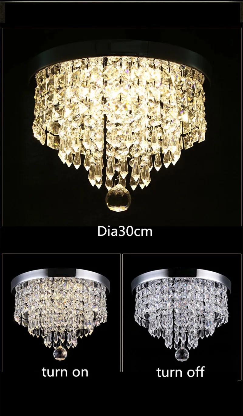 Anclar-luminária de Teto Luminária para Teto em Forma de Cristal Moderna 110v-220v 7 Anclar-luminária de teto moderna, luminária para teto