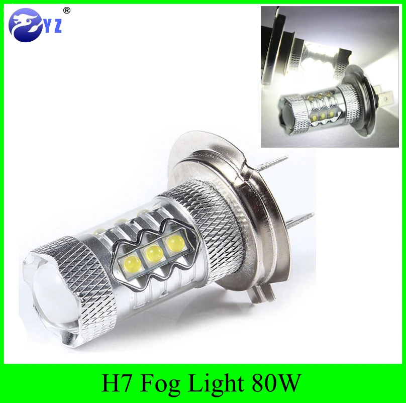 2 предмета H7 туман светильник 80W Cree чипы светодиодный противотуманный фонарь