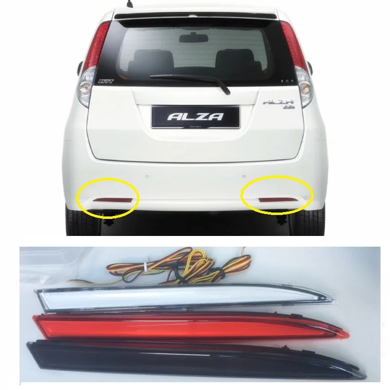 

Led Reverse Brake Fog Lights Lamps For Toyota Perodua ALZA MPV Led Rear Bumper Brake Lights Ligtting Auto Accessories