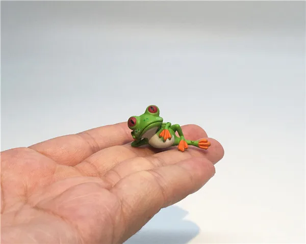 Cute Frog Mini figure PVC toy home office cake car decoration - 4