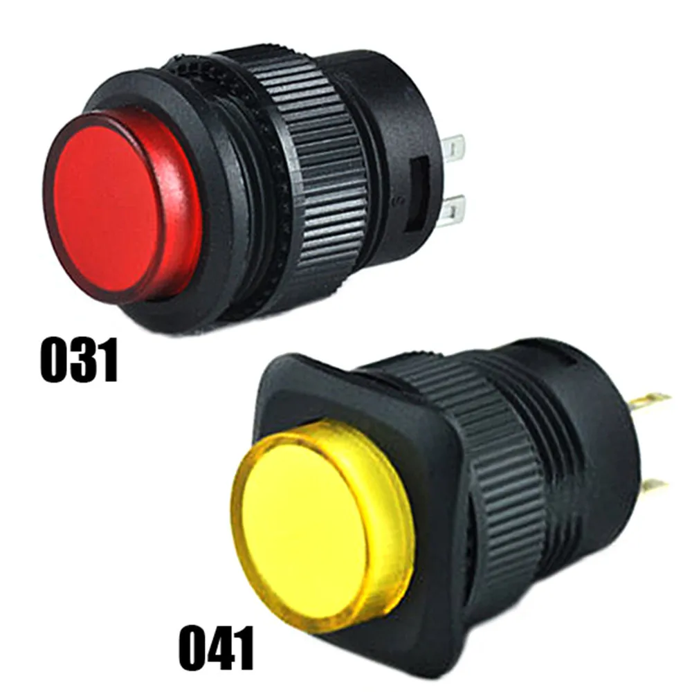 

2Pcs R16-503AD OFF-ON LED Light Self-locking Latching Push Button Switch Red