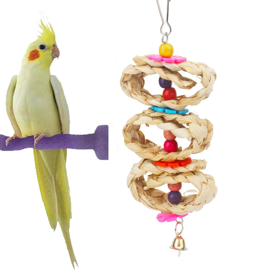 

PipiFren Small Bird Toys Parrot Accessories Stand Perch For Parakeet Swing And Cockatiel Product zabawki dla papugi papagaai
