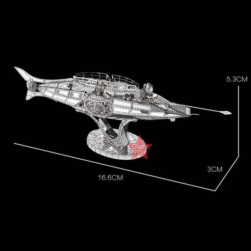 3D металлические нано-головоломки подводная лодка Nautilus сборные модели наборы C12202 DIY 3D лазерная резка головоломки игрушки