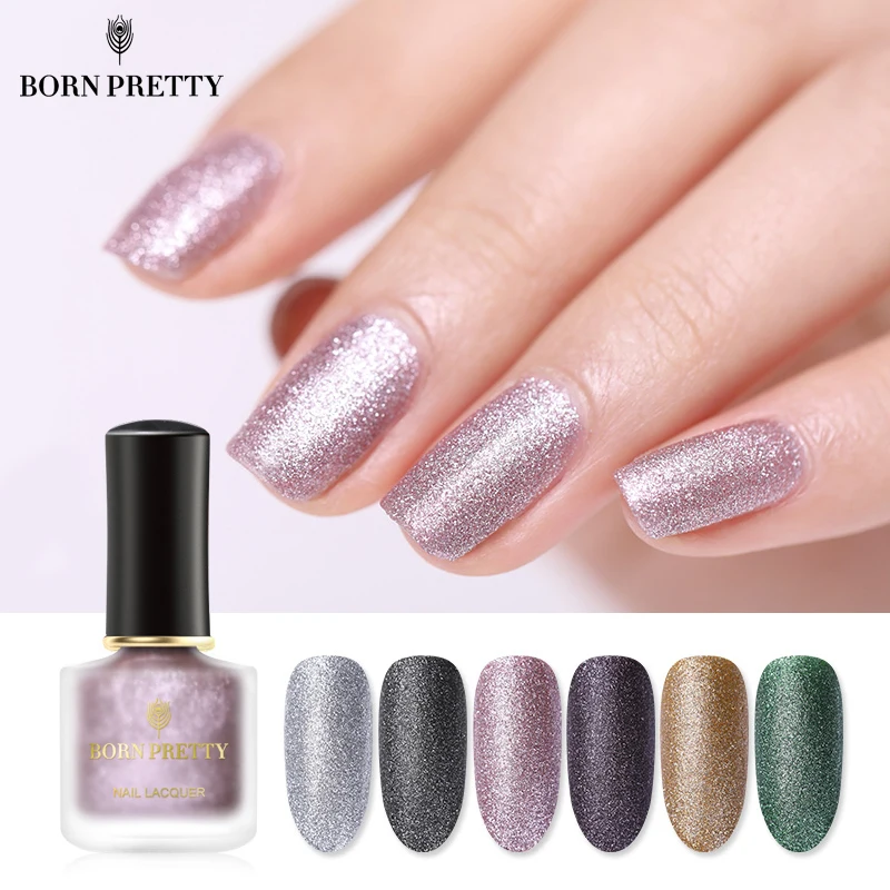 Матовое стекло с перламутровым эффектом BORN PRETTY лак для ногтей 6 мл зеленый