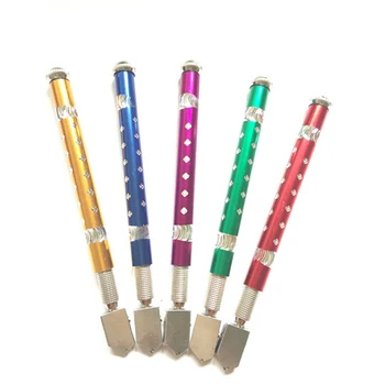 

ZLinKJ 1PCS Professional Oil Filled Tungsten Carbide Glass Cutter Wheel Metal Handle Hand Tools Random Color