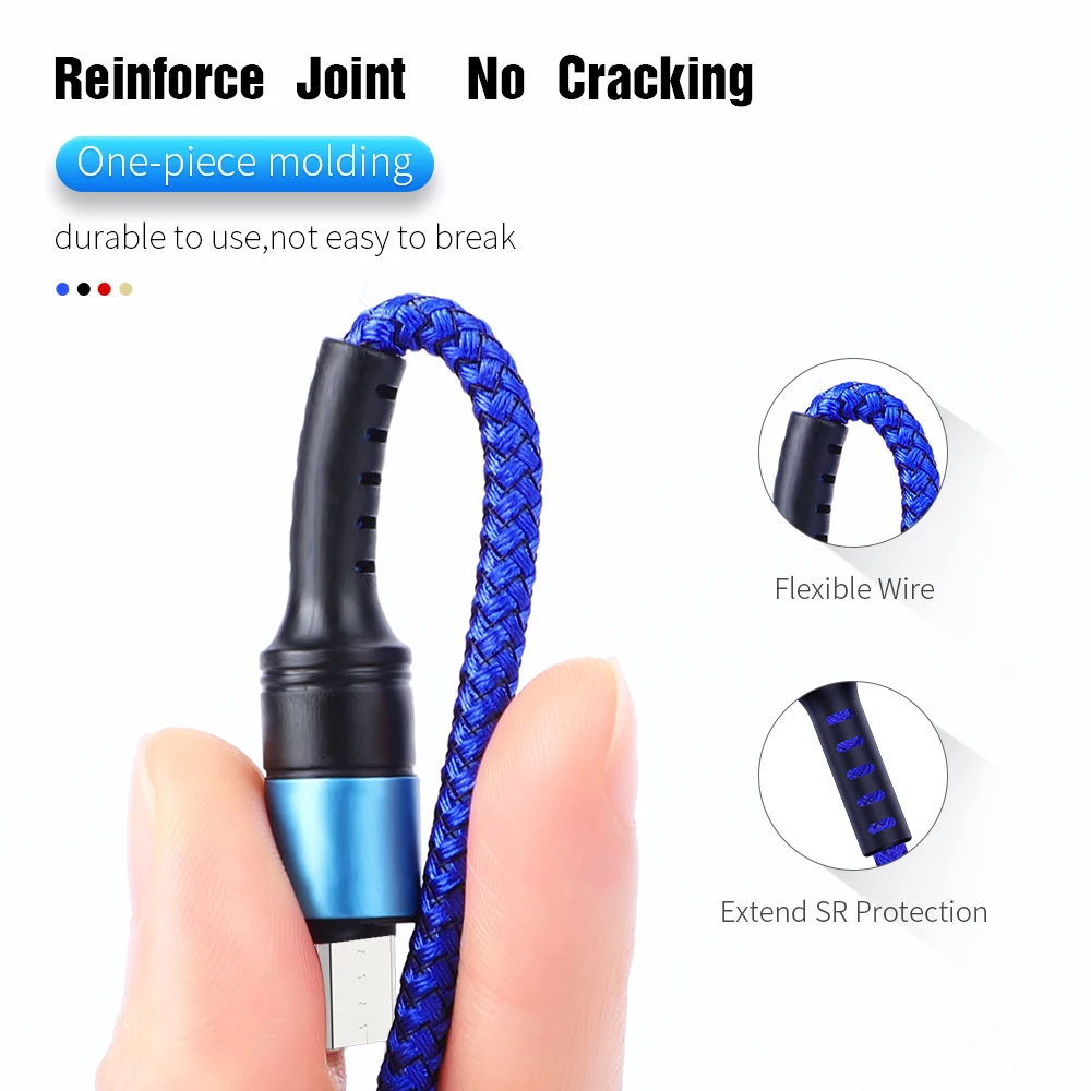 3A سريعة تهمة مايكرو كابل usb لسامسونج S7 QC3.0 سريع كابل شحن ل Xiaomi هواوي سلك Microusb Andriod الهاتف المحمول الكابلات