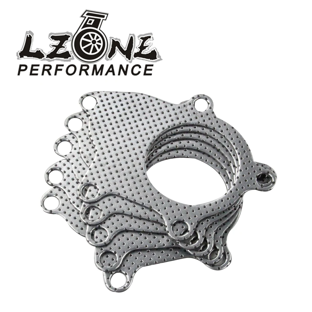 Lzone - T3-T4 5-Bolt B/D Serie Turbo Collettore Downpipe Di Scarico Grafite Guarnizione In Alluminio Jr4953