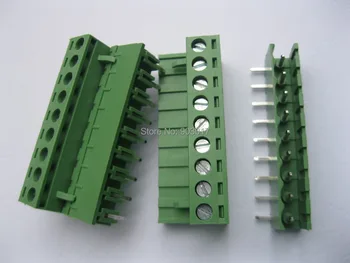 

Angle 9 way/pin 5.08mm Screw Terminal Block Connector Pluggable Type Green 50 Pcs Per Lot HOT Sale