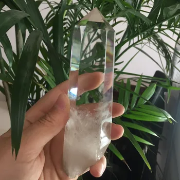 

322g High Quality Natural Clear Quartz Transparent Minerals Polished Stone Healing Point Wand for Wedding Decoration Gifts