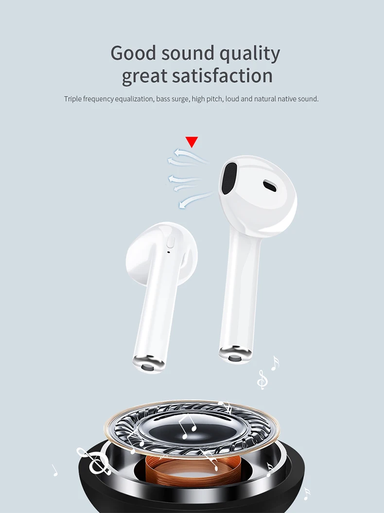 

Blutooth Headphones Earphones Handfree i9s tws Automatic Pairing True Wireless In Ear Headset Sport With Microphone kulaklk