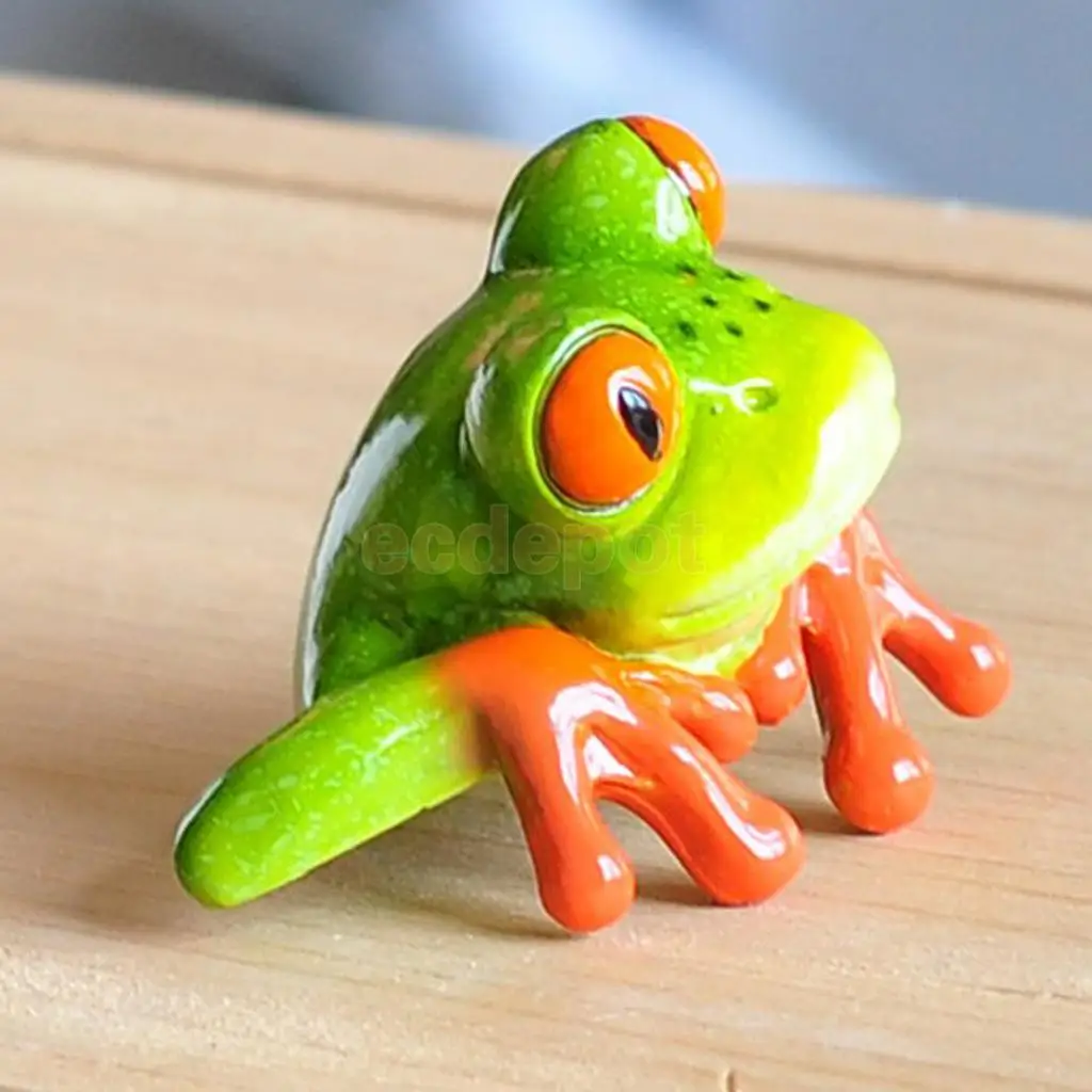 3D Frog Funny Car Office Desk Computer Decor Ornaments Miniatures Decorations, Landcrape Bonsai Garden Decor, Xmas Gift