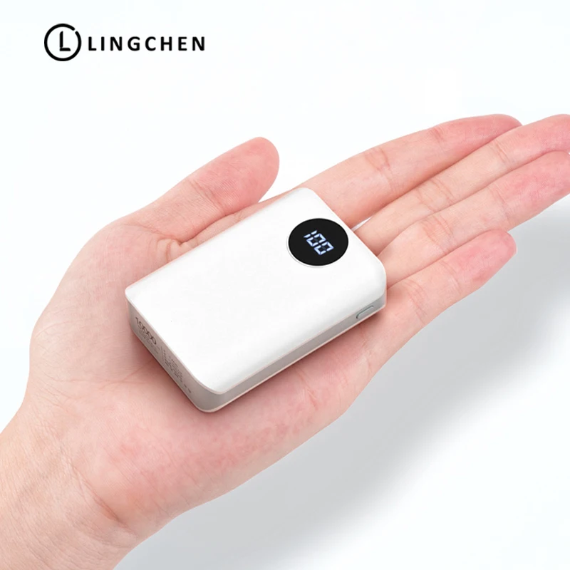 LINGCHEN Mini Power Bank 10000mA Powerbank For iPhone For Xiaomi Portable External Battery For Samsung Huawei Dual Usb Charger