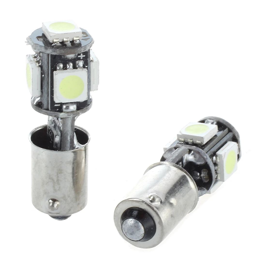 2 x BA9S 5 SMD Day White Error Free Interior Car H6W 5 LED Light Bulb Lamp A76F