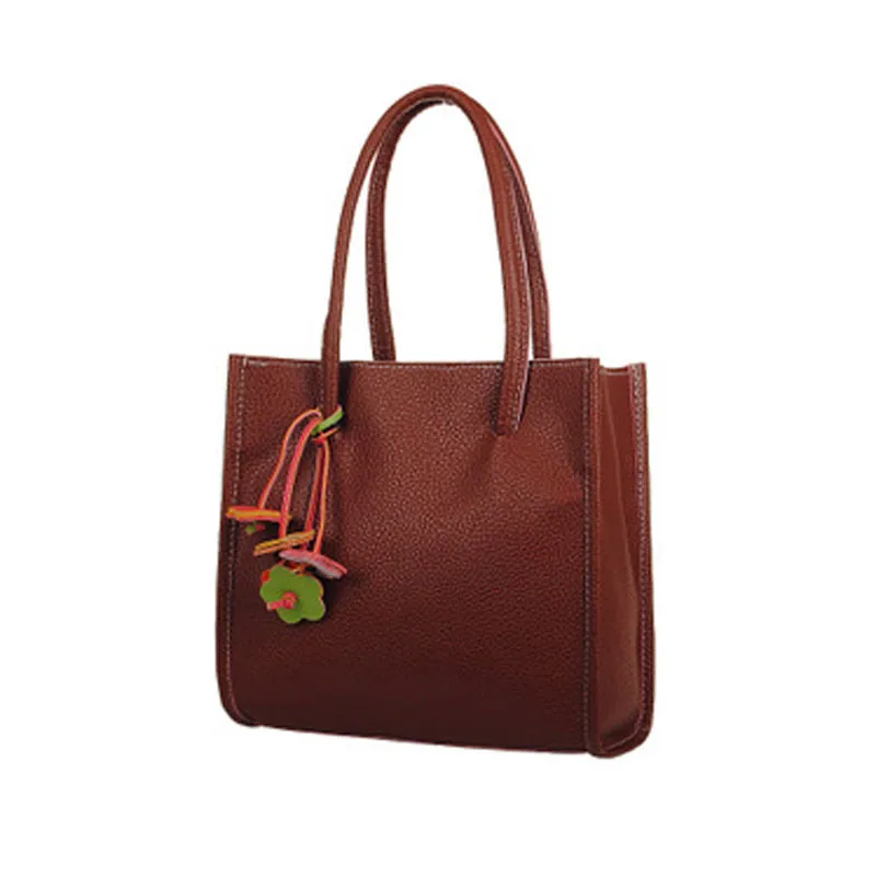 

Summer Ladies Day Shoulder Bag Candy Color Flowers Totes Quality Leather Large Tote Bags for Women 2019 Bolsa Feminina