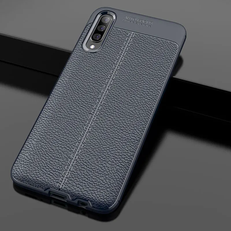 Черный Чехол Raugee для samsung Galaxy Note 10, Роскошный чехол из зернистой кожи, чехол-бампер для samsung A70, противоударный чехол - Цвет: Черный