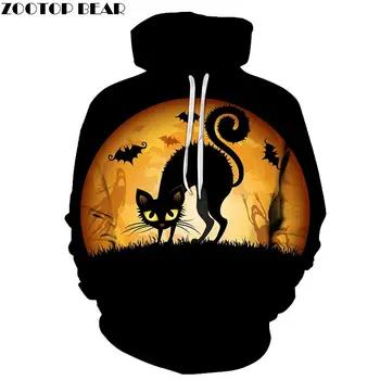 

Halloween Cute Cat 3D Print Hoodie Men Women Sweatshirt Hooded Tracksuit Fashion Pullover Hoody Streetwear Spring Coat Dropship