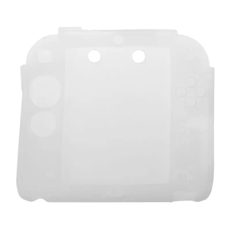 Защитный чехол, мягкий силиконовый чехол, противоскользящие ударопрочные аксессуары для nintendo 2DS, игровая приставка - Цвет: White
