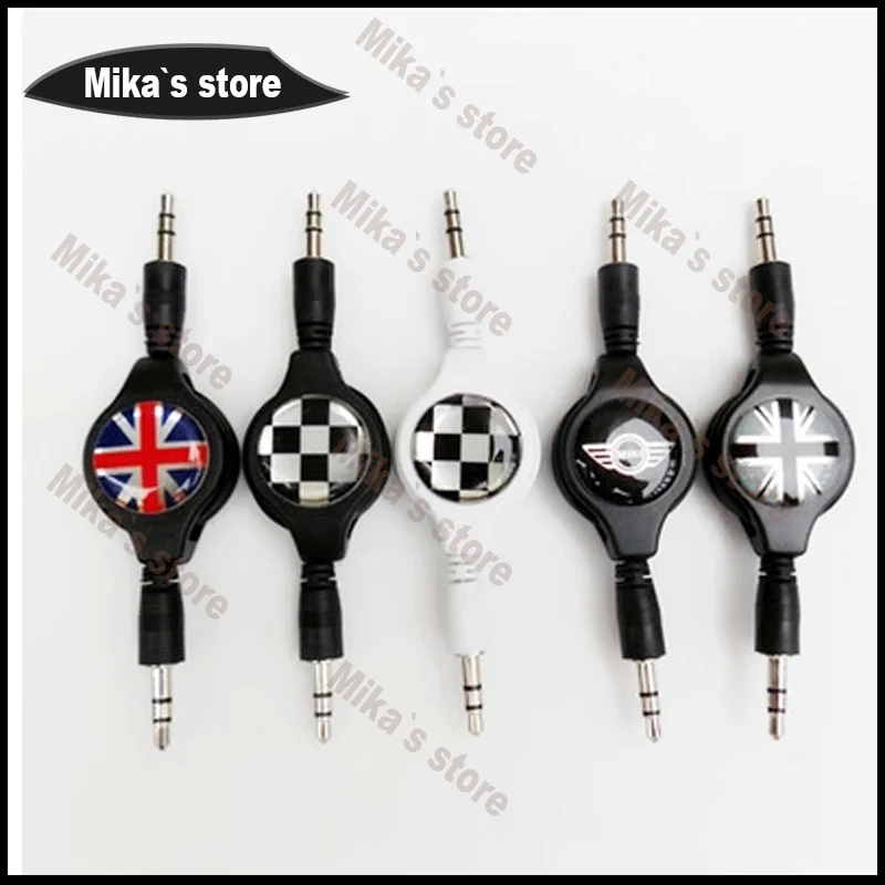 

car styling 3.5mm car audio cable AUX audio line 80cm for MINI Cooper One S R56 R60 F56 F55 clubman countryman car-styling