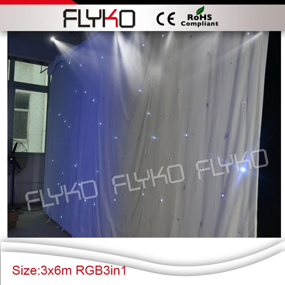 led curtain 3x6m white 3