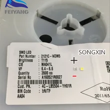 500 шт. высокомощный светодиодный 2 Вт 2121 6 в холодный белый 160-180LM 2121C-W3M5 ТВ Приложение AOT светодиодная подсветка